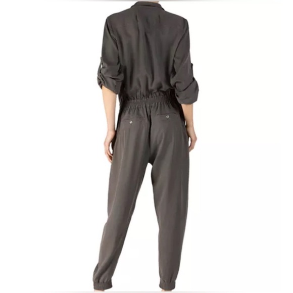 ATM Anthony Thomas Melillo Army Green Washed Lyocell Utility Jumpsuit XS - Picture 3 of 14